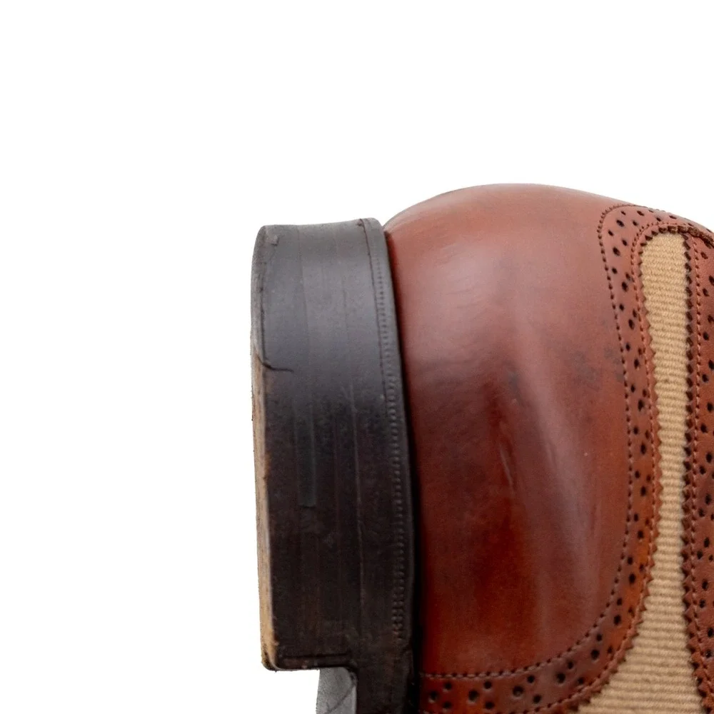 Edward Green Spectator Wingtip Oxford Shoes Brown Tan UK 8.5E US 9E EU 42